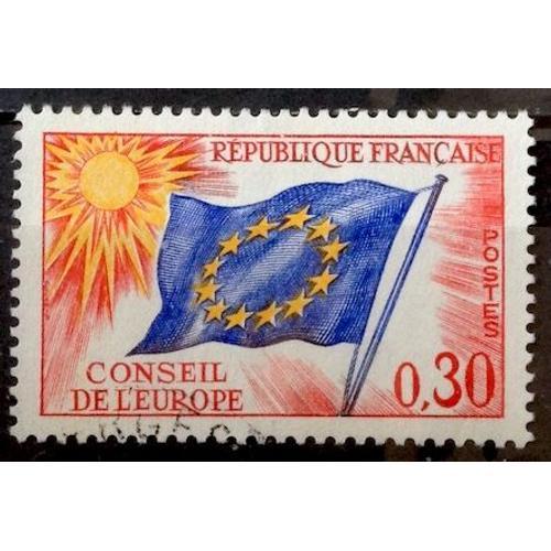 Conseil Europe Drapeau 0,30 Bleu, Jaune Et Rouge (Très Joli Service... on Productcaster.