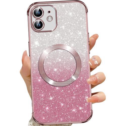 Coque Magnétique Pour Iphone 12, Etui À Paillettes Compatible Avec ... on Productcaster.