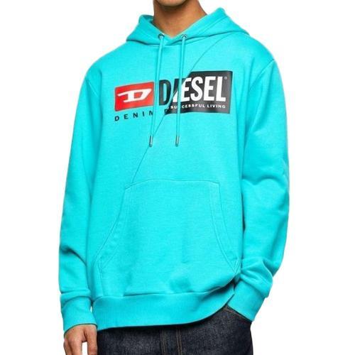 Sweat À Capuche Turquoise Homme Diesel A00339 on Productcaster.