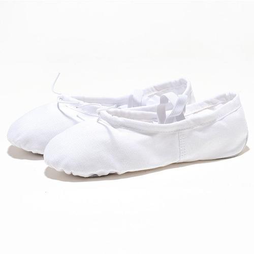 Pantoufles De Ballet Plates En Toile Souple,Noir Et Blanc,Chaussure... on Productcaster.