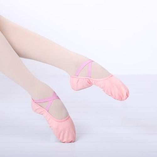 Chaussures De Ballet En Toile Pour Femmes,Pantoufles De Danse Pour ... on Productcaster.