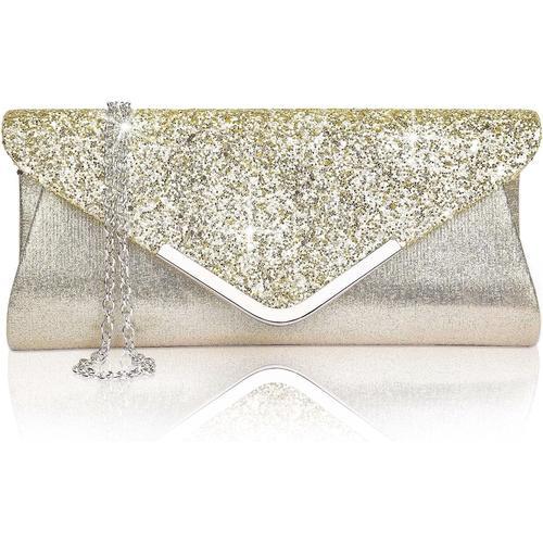 Pochette Enveloppe Sac de Soirée en Paillettes Brillant Argenté pou... on Productcaster.