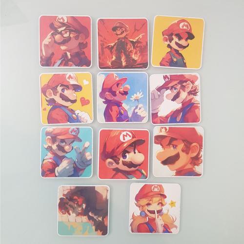 9 Stickers Mario Devient Une ?uvre D'art Un Hommage Illustré Au Hér... on Productcaster.