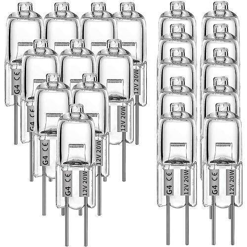 20 Pcs G4 Ampoules Halogènes, 20w 12v Ampoules Halogènes 2 Broches ... on Productcaster.