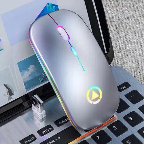 Souris Sans Fil Led Optique Ultra Mince Gamer Mouse Rechargeabe+Usb... on Productcaster.