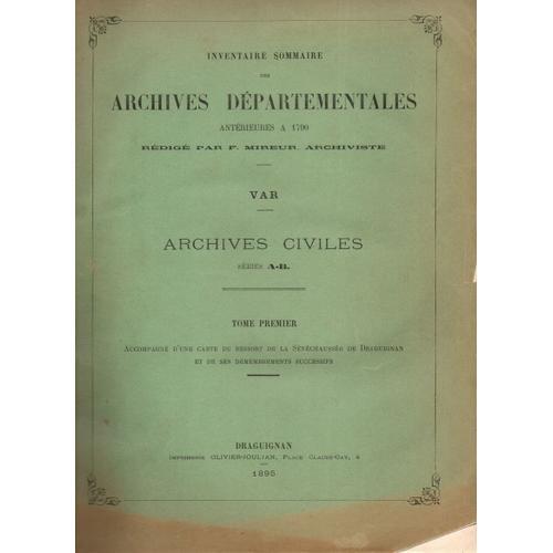 Inventaire Sommaire Des Archives Départementales Antérieures À 1790... on Productcaster.