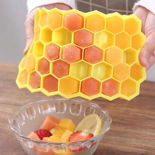 Lot De 3 Bacs À Glaçons En Silicone En Forme De Nid D'abeille Avec ... on Productcaster.