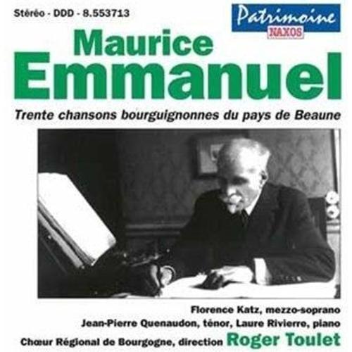 Maurice Emmanuel - 30 Chansons Bourguignonnes Du Pays De Beaune - C... on Productcaster.