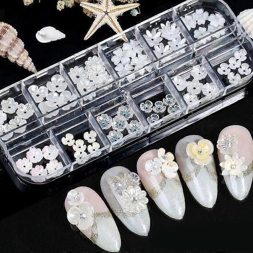 60 Pcs Fleur Papillon Nail Art Charmes Glitter Décalcomanies Décora... on Productcaster.