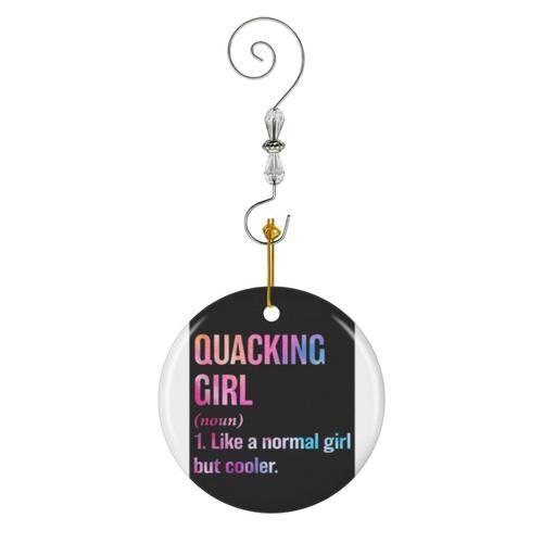 Ornements de Noël Définition de Quacking Girl - Amant drôle de Quac... on Productcaster.