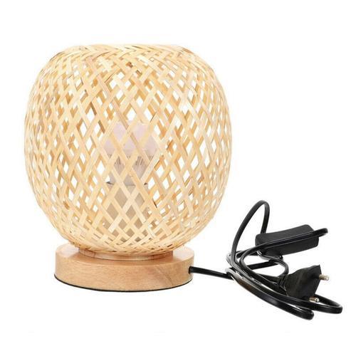 Bambou Rotin Lampe De Table Style Japonais Lampe De Chevet Lampe De... on Productcaster.