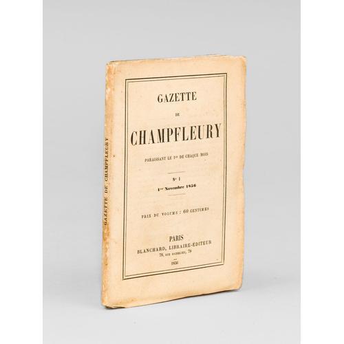 Gazette De Champfleury Paraissant Le 1er De Chaque Mois. N° 1 - 1er... on Productcaster.