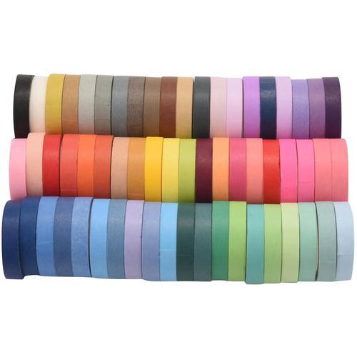 60 Pcs / Set Basic Solid Color Washi Tape Arc-En-Ciel Ruban De Masq... on Productcaster.