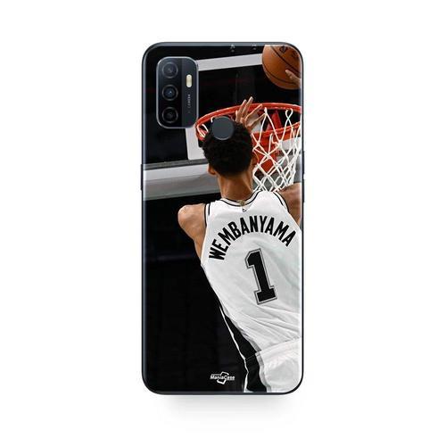 Coque Oppo A32 Victor Wembanyama N°1 San Antonio Spurs Dunk on Productcaster.