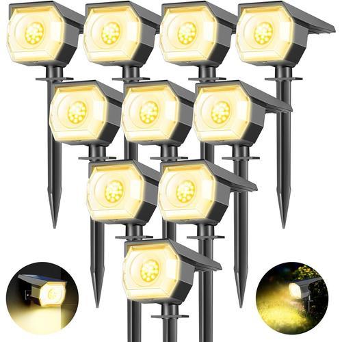 Lot De 10 Lampe Solaire Exterieur,3 Modes Spot Solaire Exterieur Ja... on Productcaster.