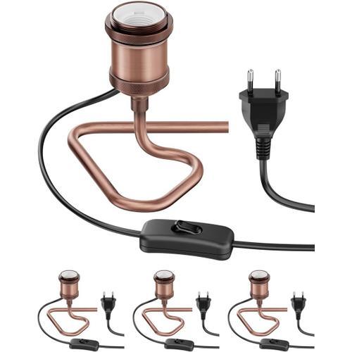 4 Pièces Lampe De Table, Interrupteur, Bronze, 1x E27 Max. 60w on Productcaster.