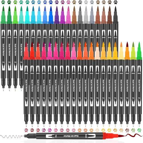 Feutre Coloriage 40 Stylo Feutres Couleurs Aquarelle Pour Enfant Et... on Productcaster.