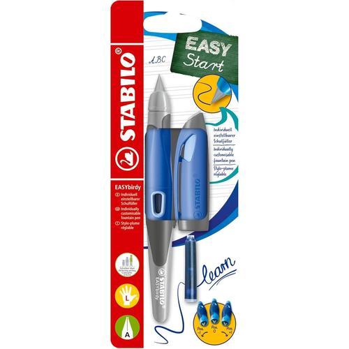 Easybirdy Stylo Plume Ergonomique Pour Gaucher Bleu/Bleu Clair + Ou... on Productcaster.