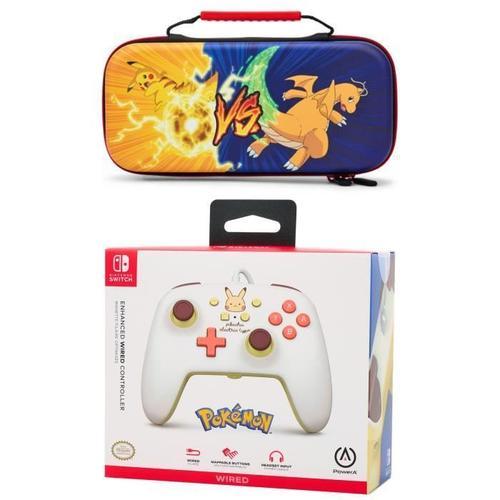 Manette Switch Filaire Nintendo Pikachu Electric Type Officielle + ... on Productcaster.