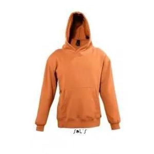 Sweat-Shirt Enfant Capuche Poche Kangourou - Orange on Productcaster.