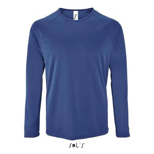 Teeshirt Running Homme Sol's Sporty Lsl Royal - 3xl - Bleu - Respir... on Productcaster.