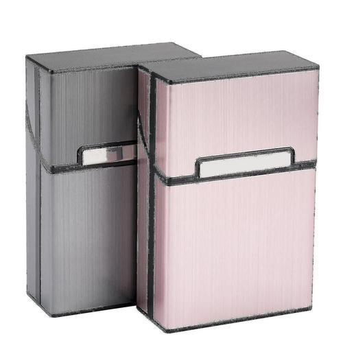 2 Pcs Boîte de Cigarette (gris + Or Rose) A Cigarettes Hommes Femme... on Productcaster.