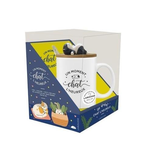 Coffret Un Moment Chat L'heureux - Avec 1 Mug, 1 Cuillère Et 1 Peti... on Productcaster.