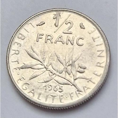 Pièce De Monnaie 1/2 Franc Semeuse 1965 République Française on Productcaster.