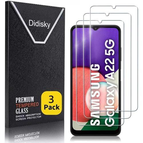 Lot De 3 Protecteur Verre Trempé Pour Samsung Galaxy A22 5g, Film P... on Productcaster.