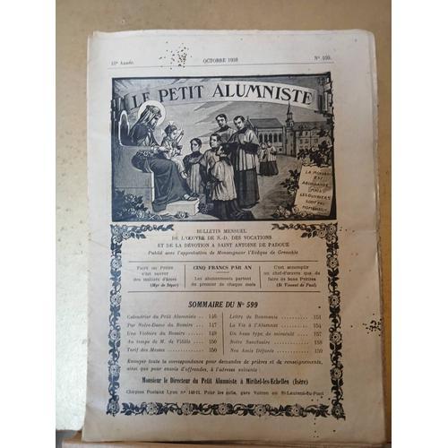 Le Petit Alumniste N°599 10/1938 Devotion À Saint Antoine De Padoue on Productcaster.