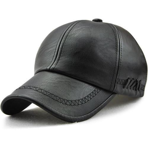 Homme Casquette De Baseball En Cuir Casquette Réglable Chapeau Spor... on Productcaster.