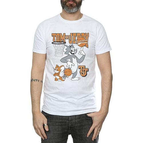 Tom And Jerry - T-Shirt Spinning Basketball - Homme on Productcaster.