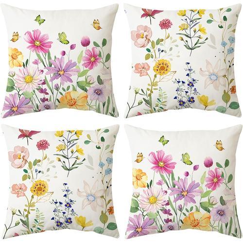 Housse De Coussin 45x45 Lot De 4 Housse Coussin En Velours Coussin ... on Productcaster.