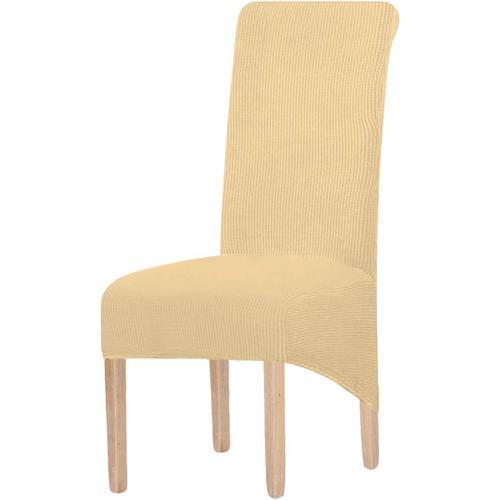 Grande Housse De Chaise De Salle À Manger Jacquard Extensible(Beige... on Productcaster.