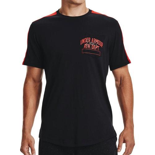 T-Shirt Noir Homme Under Armour Athletic Dept Pocket on Productcaster.