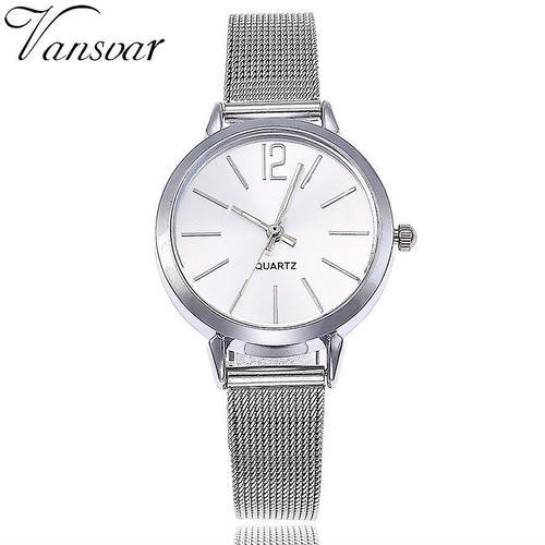 Vansvar Casual Quartz Bracelet En Acier Inoxydable Montre Analogiqu... on Productcaster.