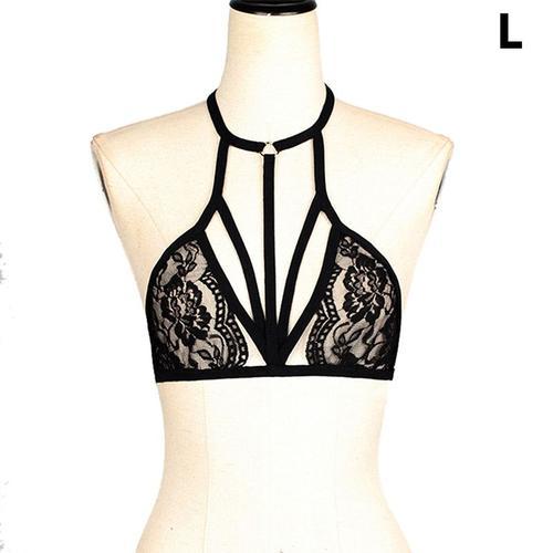 Soutien-Gorge Bandage Noir Avec Jarretelles Pour Femme, Lingerie Sf... on Productcaster.