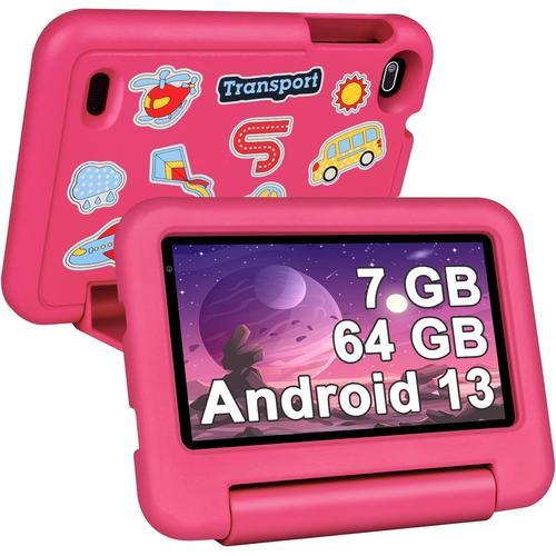 Tablette Enfants 7 Pouces Android 13,Quad Core 7Go RAM + 64Go ROM(T... on Productcaster.