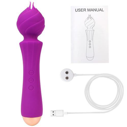 Vibromasseur Baguette Magique De 21cm Pour Femme, Pince À Mamelon, ... on Productcaster.