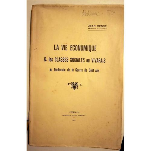 La Vie Économique & Les Classes Sociales En Vivarais Au Lendemain D... on Productcaster.