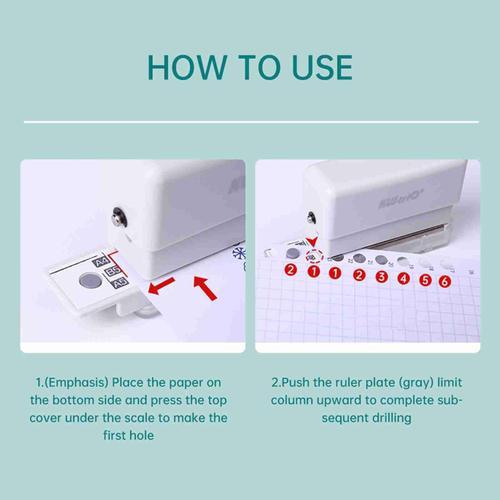 Perforateur de papier 6 trous, capacité de 3 feuilles, poin&... on Productcaster.