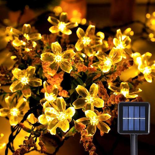 Solaires À Fleurs Guirlande Lumineuse, 12m 100leds Lampes Solaires ... on Productcaster.