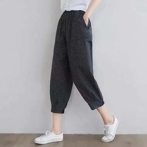 Pantalon Sarouel Vintage En Coton Et Lin Pour Femme",Sarouel ¿¿ Tai... on Productcaster.