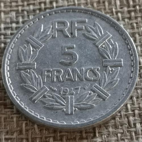 Monnaie France - 1947 "9 Fermé" - 5 Francs Lavrillier Aluminium - F... on Productcaster.