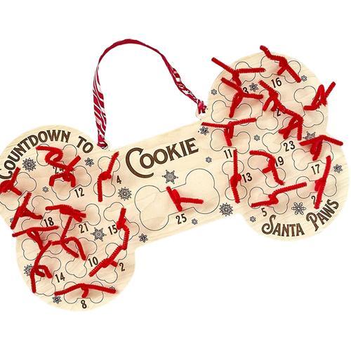 Noël Avent Calendrier 25 jours Dog Bone Shape Countdown Sign Penden... on Productcaster.