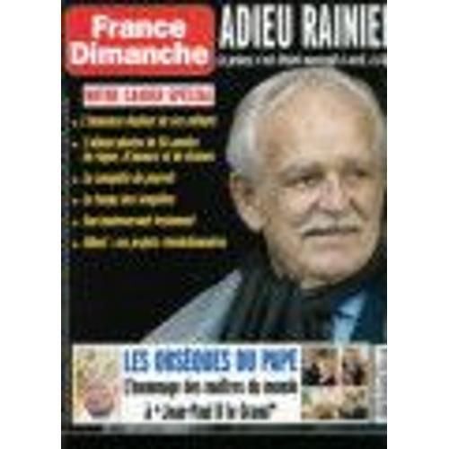 France Dimanche N° 3058 : Rainier/Pape/R.Giraud/M.Dumas/Julie/Zida... on Productcaster.