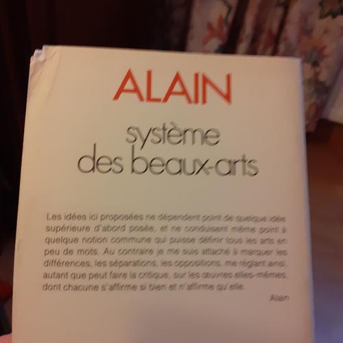 Livre Alain Systéme Des Beau Arts Collection Tel Gallimard on Productcaster.