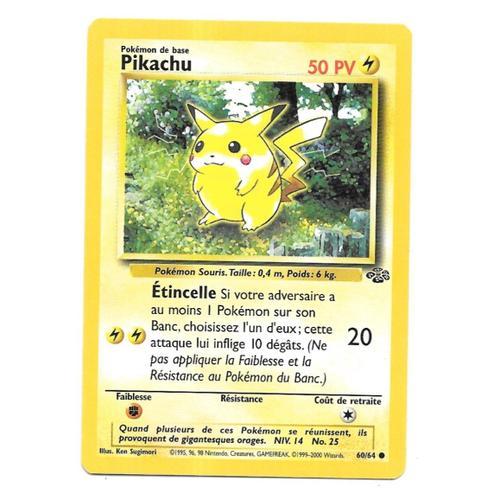 Carte Pokémon Pikachu 60/64 - Jungle Wizards (Fr) on Productcaster.