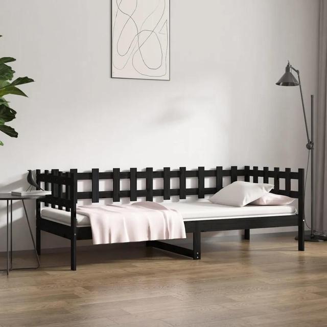 Prolenta Premium - Lit De Jour Sans Matelas Noir 80x200 Cm Bois De ... on Productcaster.