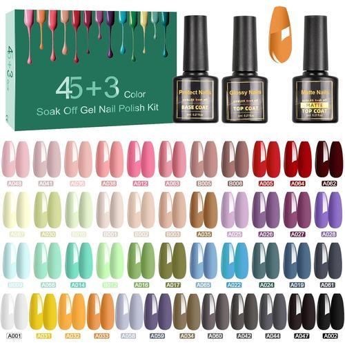 Vernis Semi Pe Ent,48 Vernis Manucure Nail Art Lot Vernis À Ongles ... on Productcaster.